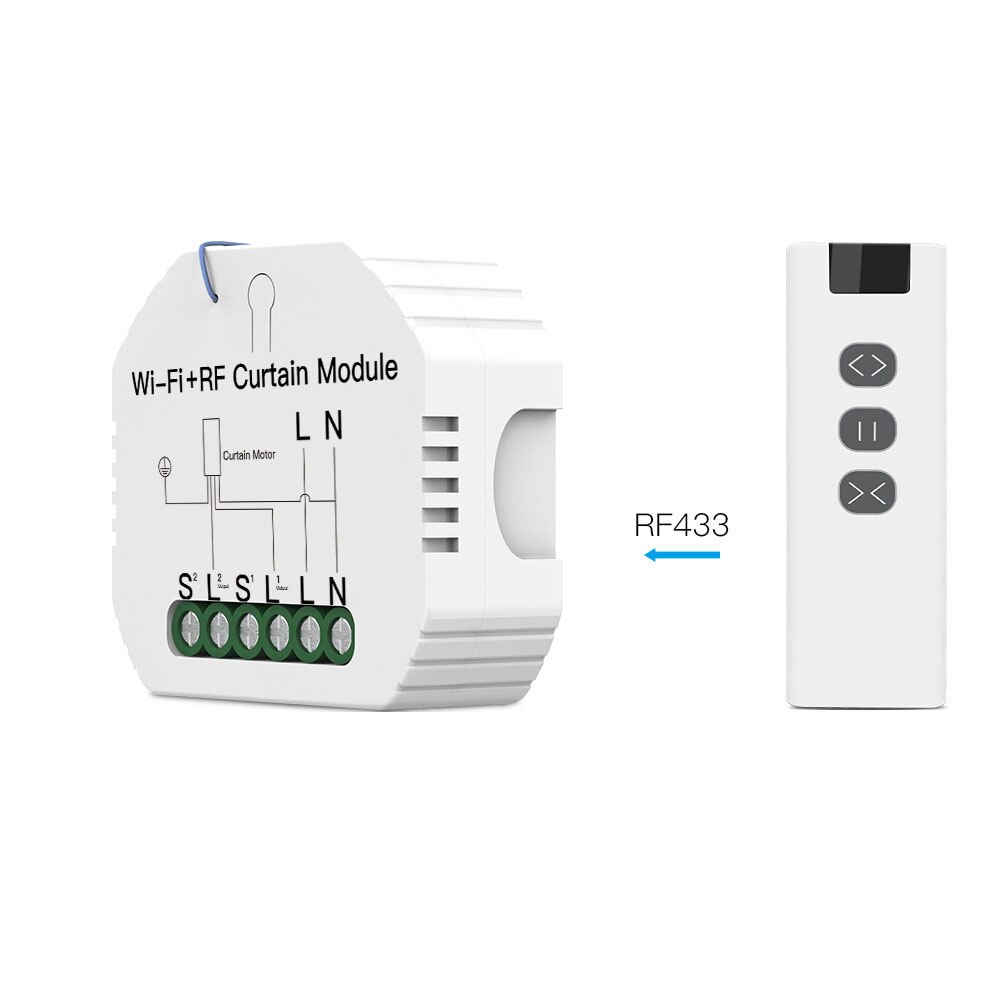 Nashone wifi rf smart gardin persienner modul switch rulleskodemotor tuya trådløs fjernbetjening arbejde med alexa google home: Sæt