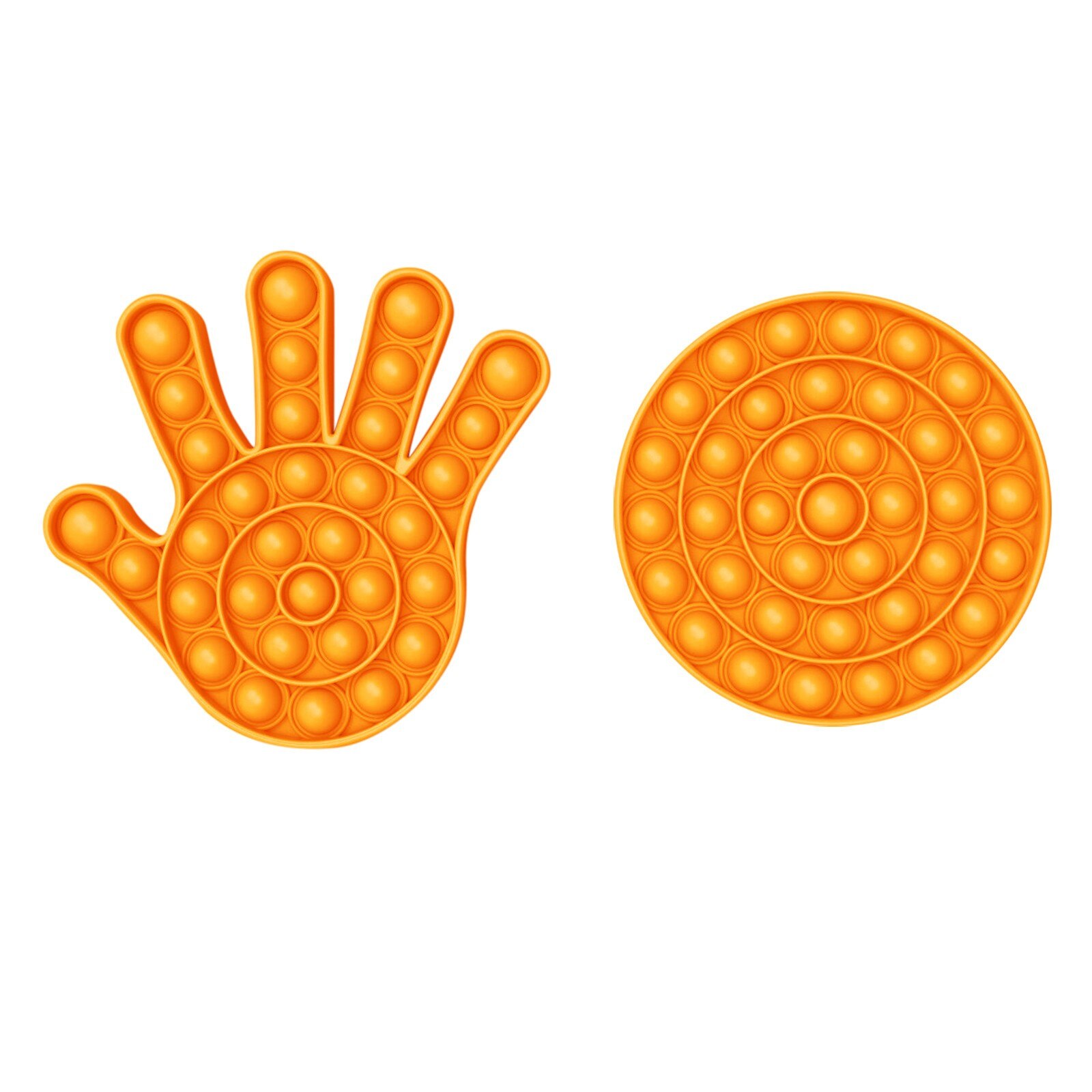 Colorful Push Bubble Fidget Sensory Toy Adult Antistess Autism Special Needs Stress Reliever Toys for Chidren Christmas: Orange 