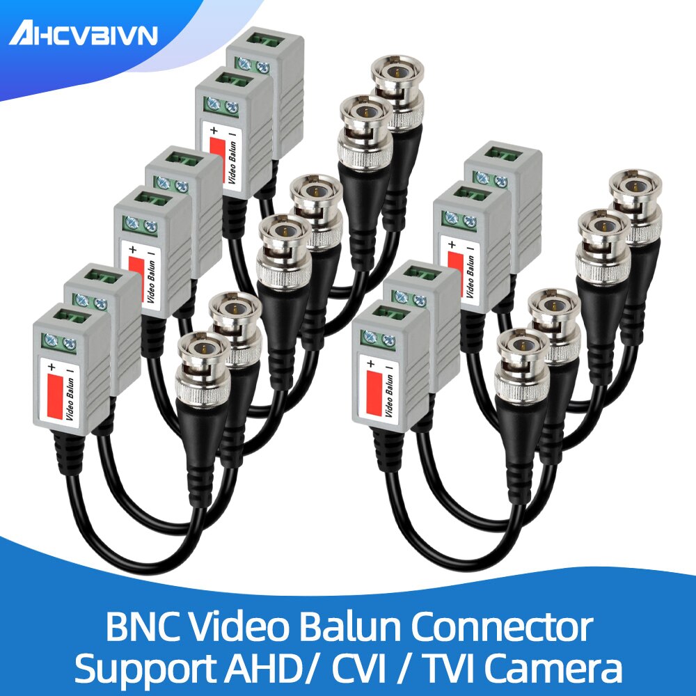 10Pcs Abs Plastic Cctv Video Balun Cctv Accessoires Passieve Transceivers 2000ft Afstand Utp Balun Bnc Kabel CAT5 Kabel