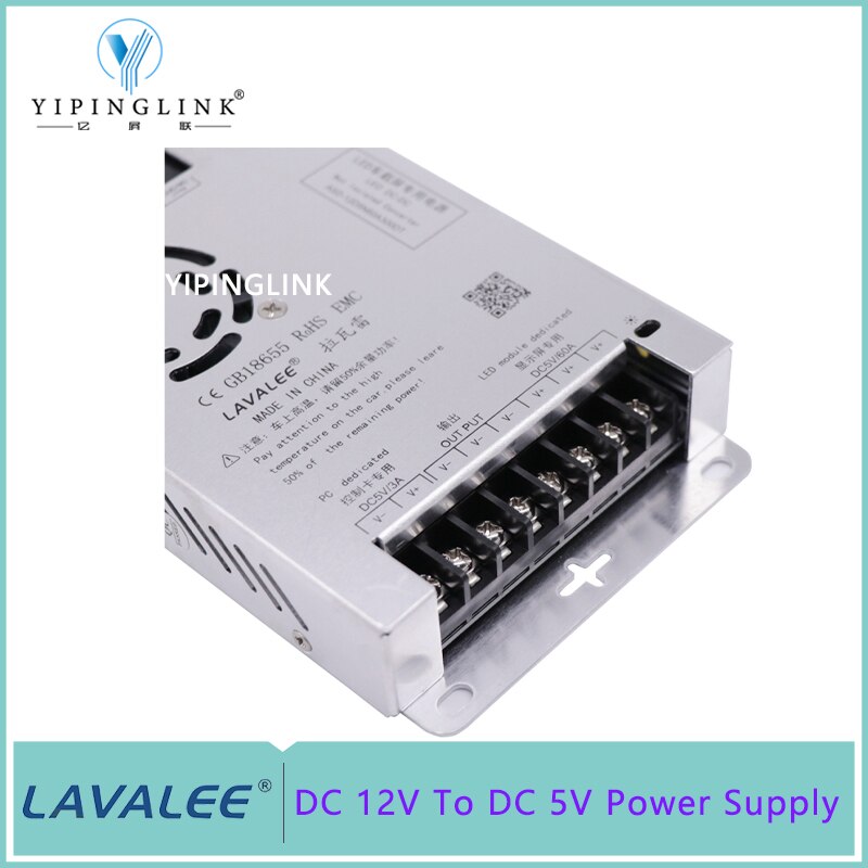 Écran LED pour voiture, 12V à 5V cc, alimentation 24V à 5V cc, pour véhicule, camion, TAXI