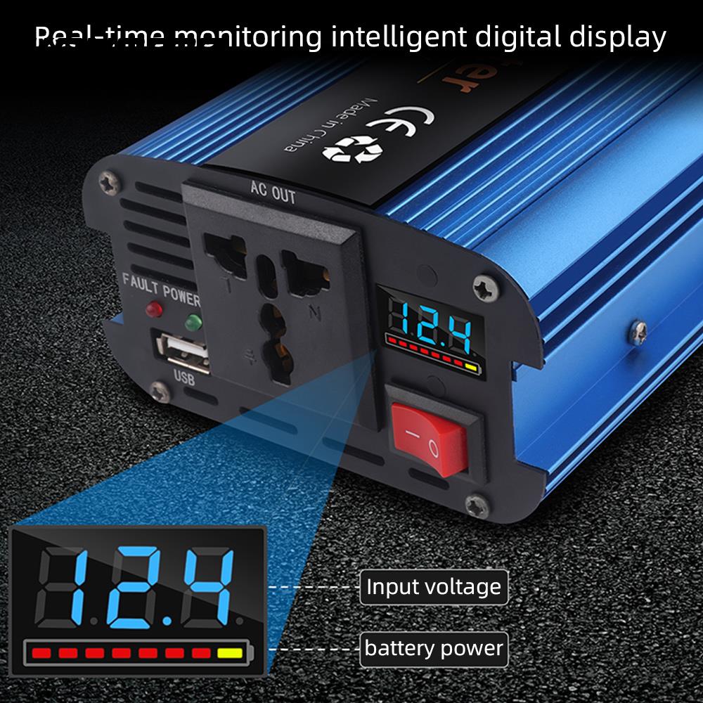 LED Display Power Inverter Modified Wave Inverter Car Transformer Car Inverter for Adapter Anti-Reverse Protection