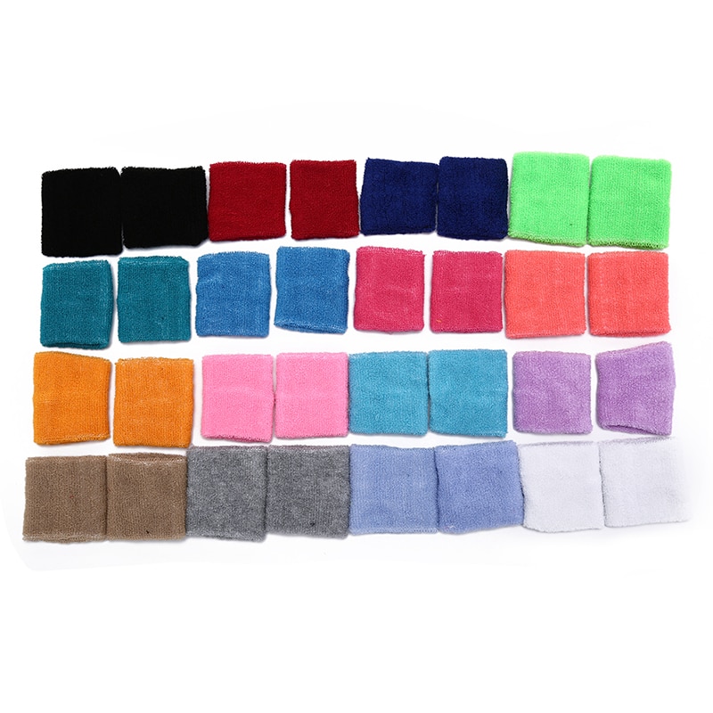 Bomull unisex sport svettband armband basket handledsskydd kör badminton basket stag frotté svettband