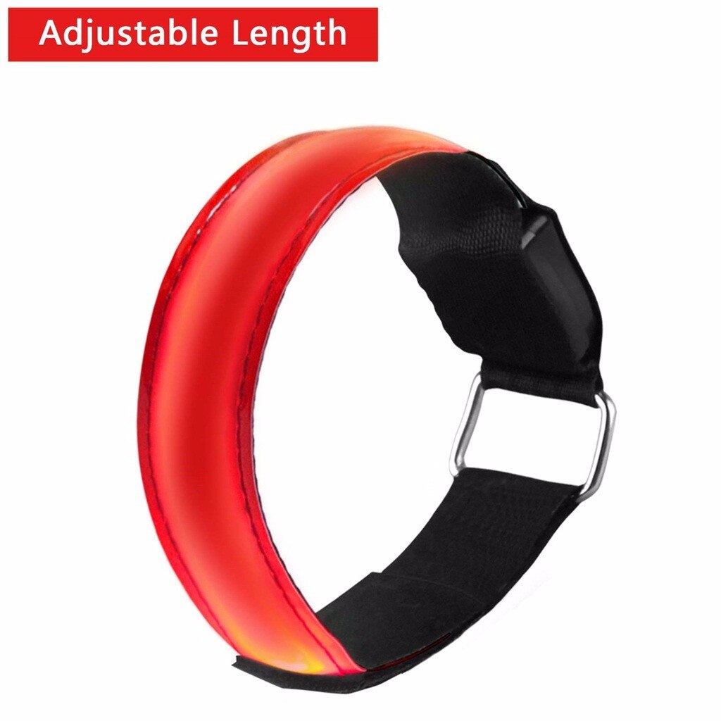 4-Pack Outdoor Sport LED Slap Armband Lights Glow Band Strap Wrist Support Brace Wraps Guard For Running Cycling Jogging#g4