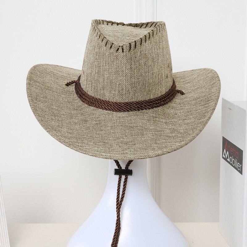 Chapeaux de Cowboy pour femmes et hommes, unisexe, en Denim, couleur unie, pour jeu en plein air, de: Kaki