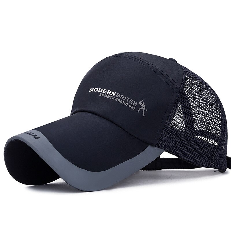 Zon Hoeden Baseball Caps Casual Hoeden Netto Caps Ademende Cap Ademend Zonnebrandcrème Casual Neutrale Stijlvolle: Marineblauw