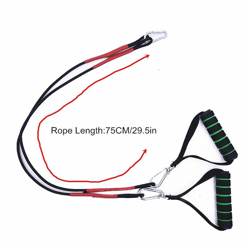 Multifunction Gym Cable Machine Handles Tricep Press Pulldown Attachment with Durable Heavy Double D-Rings Super Strong Webbing