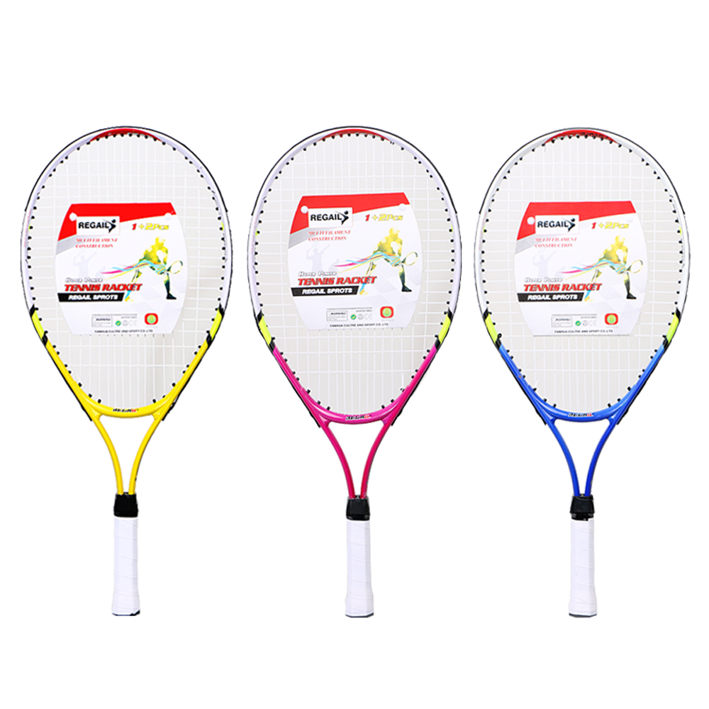 1 Pcs Alleen Tiener Tennisracket Aluminium Frame Met Stevige Nylon Draad Perfect Voor Chindren Tennis Training