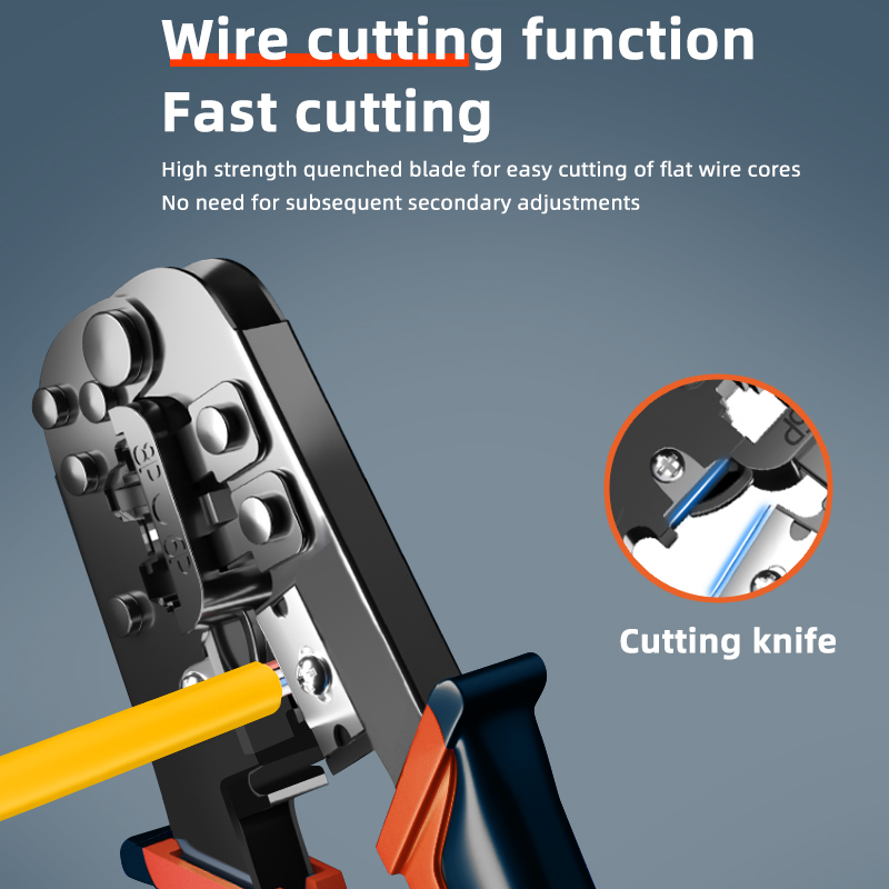 RJ45 Crimping Tool Ethernet Modular Connectors Crimper，6P/RJ11/RJ12，8P/RJ45 Crimp，Cut and Strip，For Cat5 Cat5e Cat6 Connectors