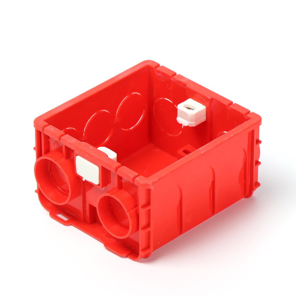 86x86x50mm 86 Type Wall Switch Back Box Plastic Fireproof Wall Plate Mounting Box Stable Heat-resistant Wall Socket Cassette