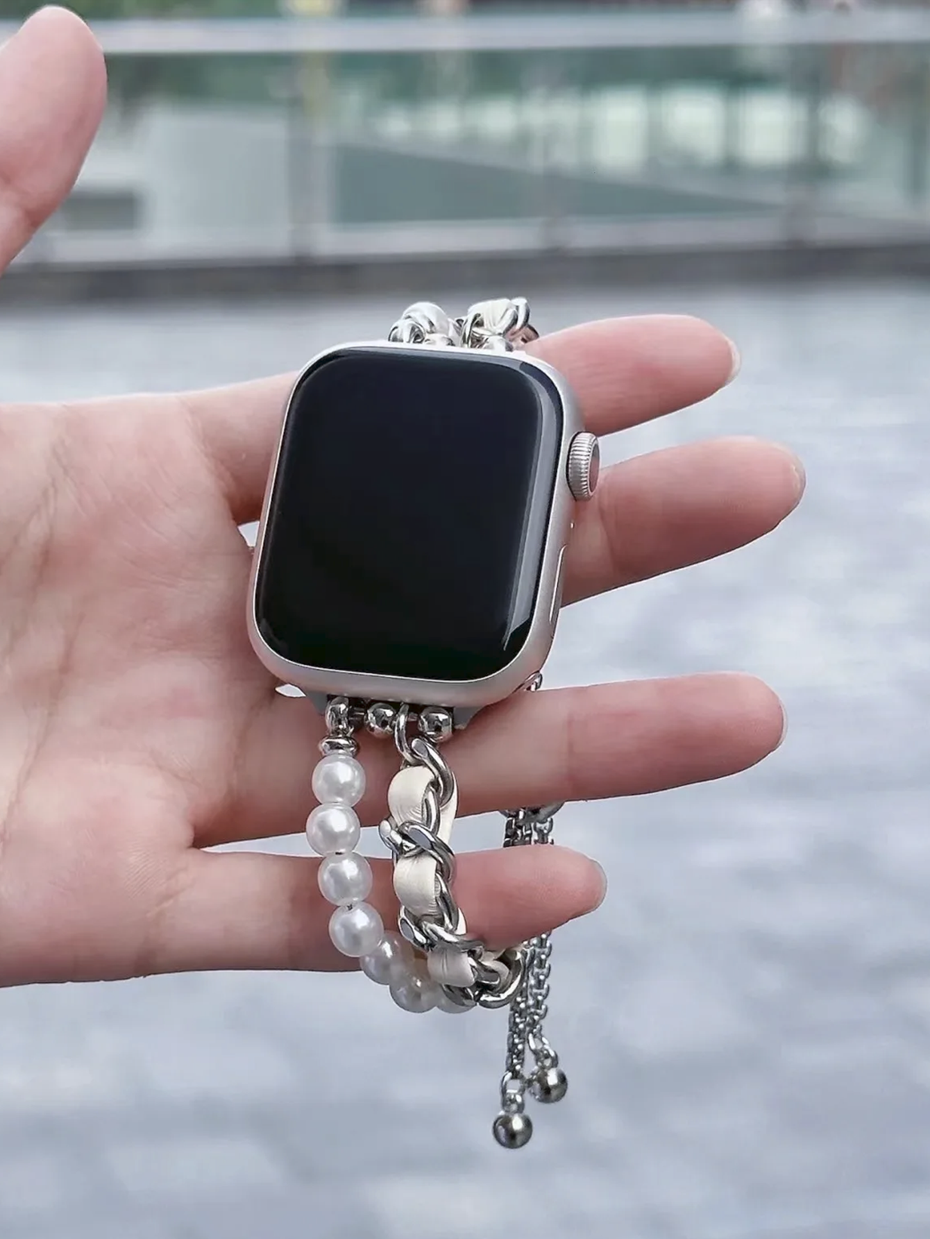 Verstelbare link band Voor Apple Horloge band Serie Ultra 10/9/8/7/6/5/4/3/2/1 SE 38mm 40mm 41mm 42mm 44mm 45mm 46mm 49mm: Blue pink / 15Mm