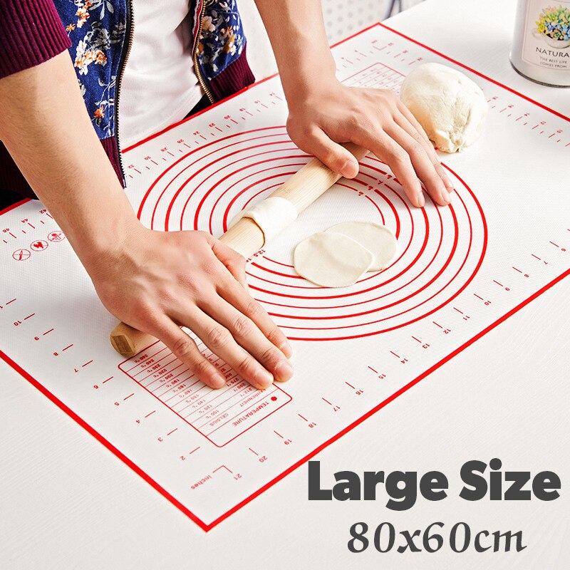 Grote Maat Kneden Deeg Mat Siliconen Bakken Mat Pizza Deeg Maker Non-stick Gebak Oven Liner Bakplaat Keuken tafel Pad