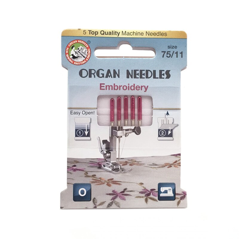 Agulhas para máquina de costura, para tecidos de malha e tecido elástico 5bb5934, 5 peças: Embroidery 75-11