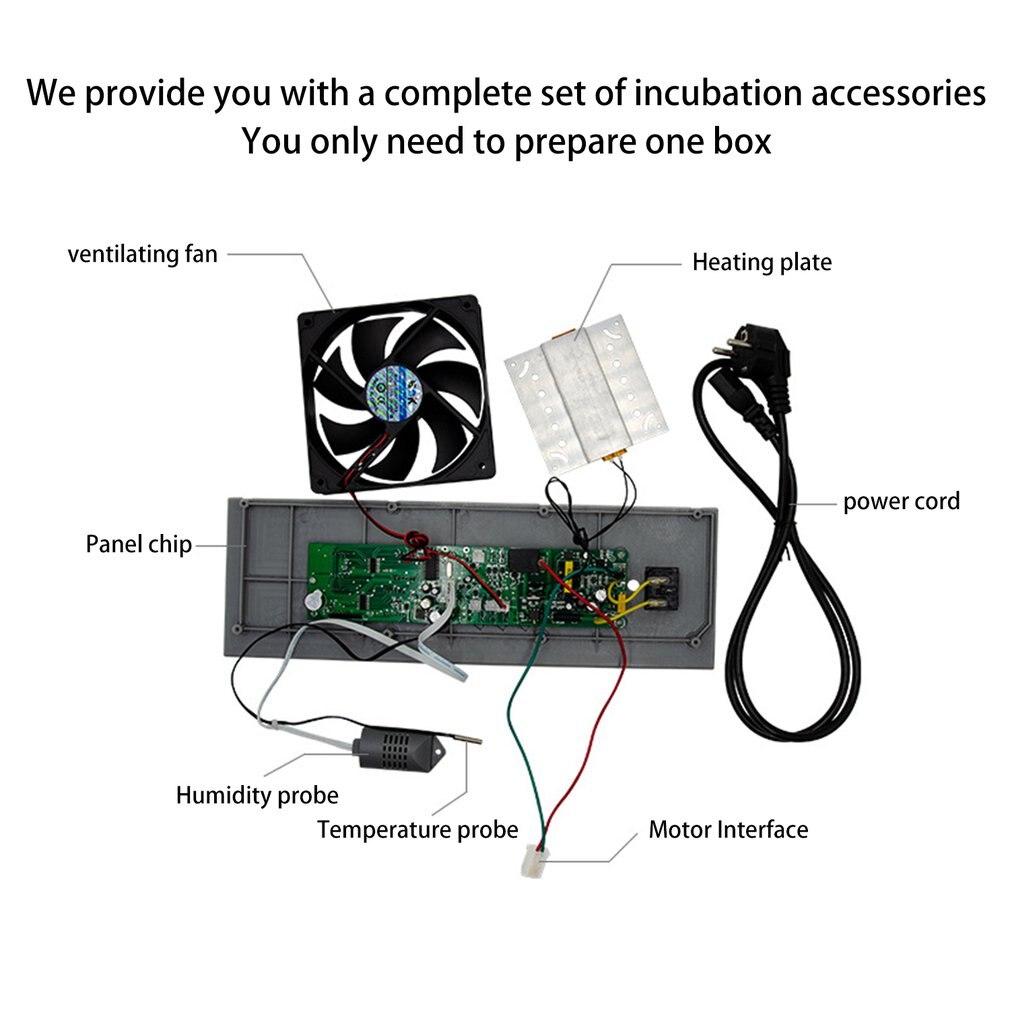 HTMC-5 Egg Incubator Controller Set DIY Mini Incubator Controller Constant Temperature Eggs Incubation Box Accessories