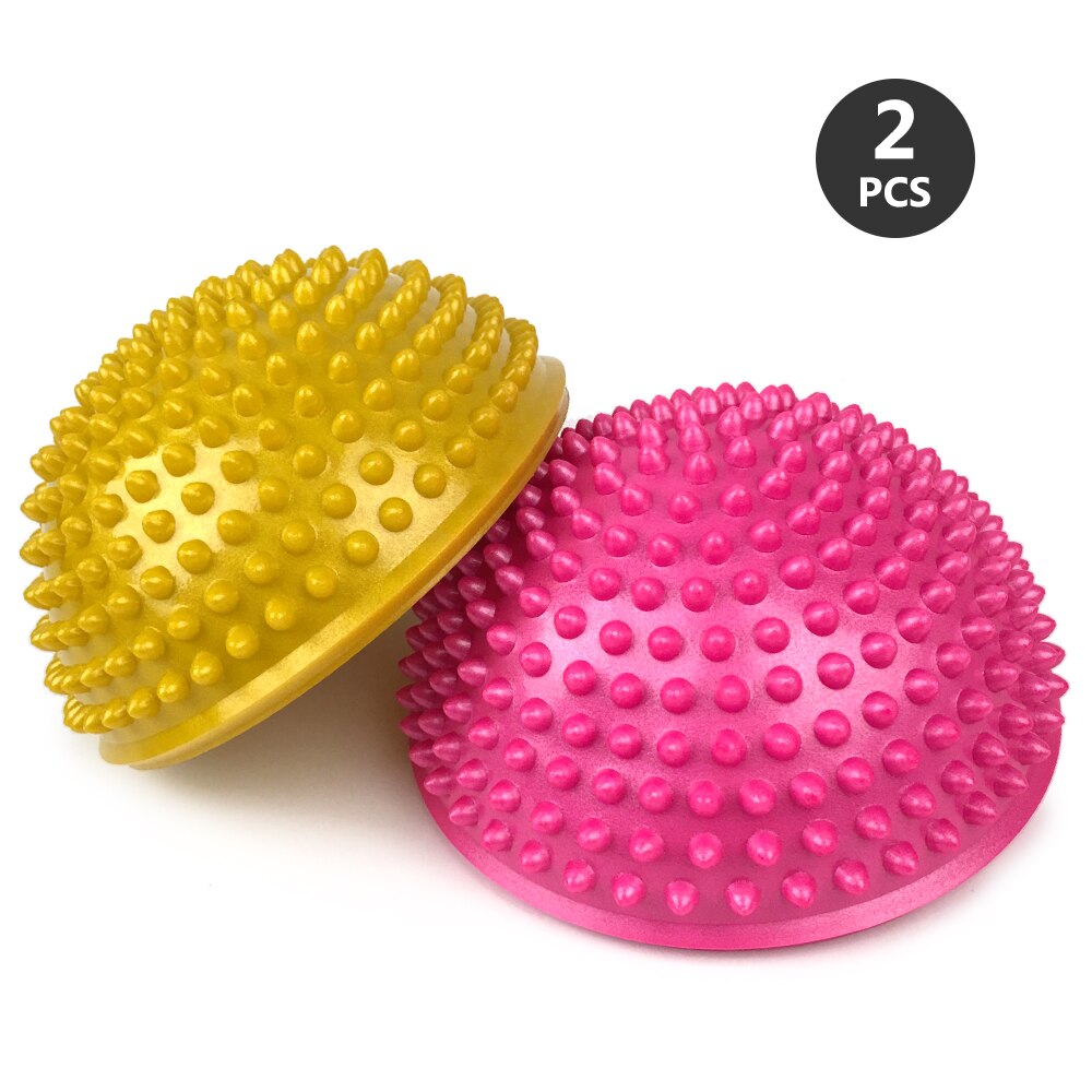 Inflatable Yoga Foot Massage Ball 16CM Massage Balance Pods Body Rolling Foot Wakes Spiky Point for Gym Fitness Pilates