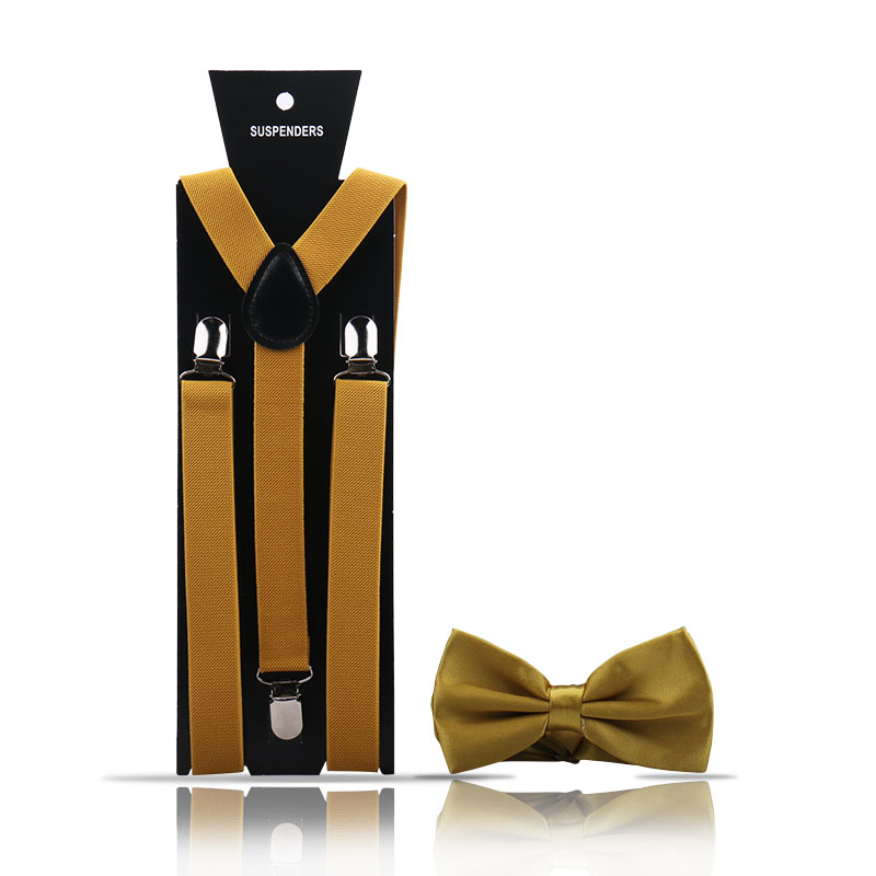 Adult Men's Suspenders And Bow Tie Two Pcs Set Harness Man For Pants Gentleman Suit Accessories Wedding Business