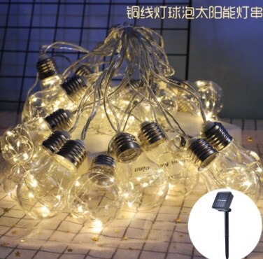 Koppartrådsljus ac & batteri fairy lights 20/10 lysdioder utomhusdekoration julglob belysningskedja: Färgglada 8m