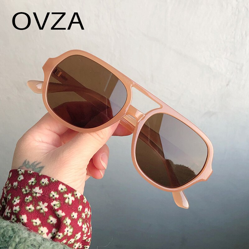 Ovza tvillingbjelker store briller med gjennomsiktige briller kvinners sorte rammer briller menn  s5000