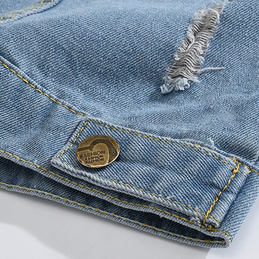 Gescheurd denim vest herenjas mouwloos casual vest heren spijkerjas 5xl slim fit cowboy herenjas