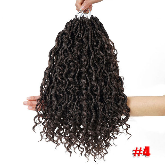 River Locs Crochet Braids Ombre Synthetic Braiding Hair Bohemian locks Crochet Goddess Locs Hair Extensions: 4