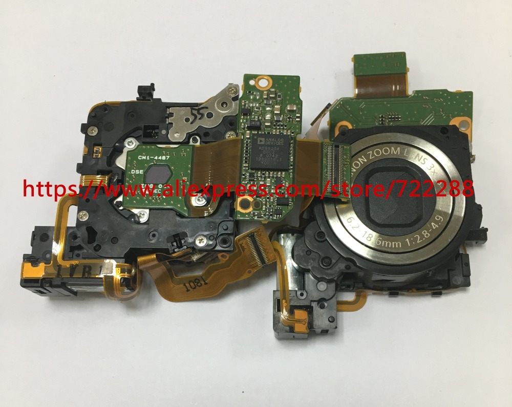 Original zoomobjektiv ass'y til canon ixus 90 is sd790 med ccd enhed  pc1261 ixy 95 ixus 90 is kamera reparationsdel