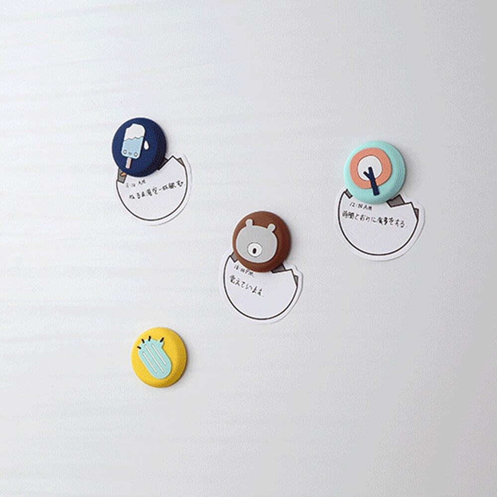 Fridge Magnet Stickers Cute Fruits Cactus Ice Cream Beer Bunny Small Tree Bear Refrigerator Message Sticker Decor For Kids