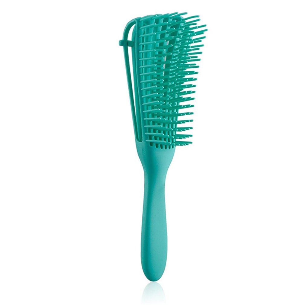 Peine de pulpo peine de aire peine esponjoso peines de pelo cepillo peine para el pelo para textura Africana pelo ondulado rizado seco peine rizado: green