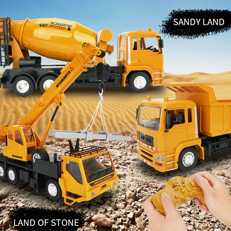 2.4g 10ch 1:24 trådlös fjärrkontroll simulering teknik fordon dumper lastbil leksak för barn utbildning leksaker födelsedag