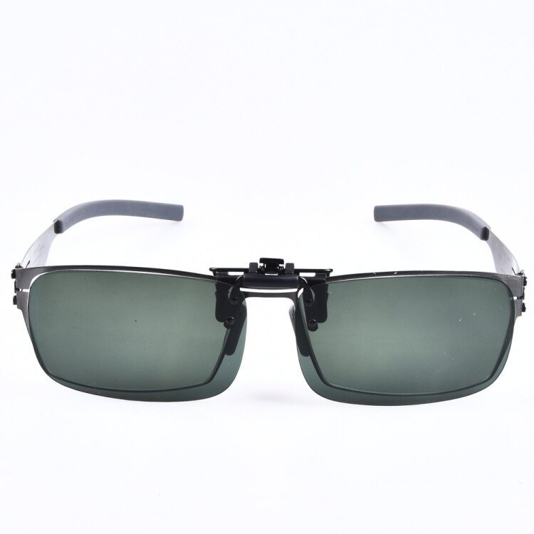 Germany Brand Berlin Screwless Eyeglasses Men Women Lightweight Optical Glasses Frame with Clip-on Polarized Sunglasses: Grey frame and clip