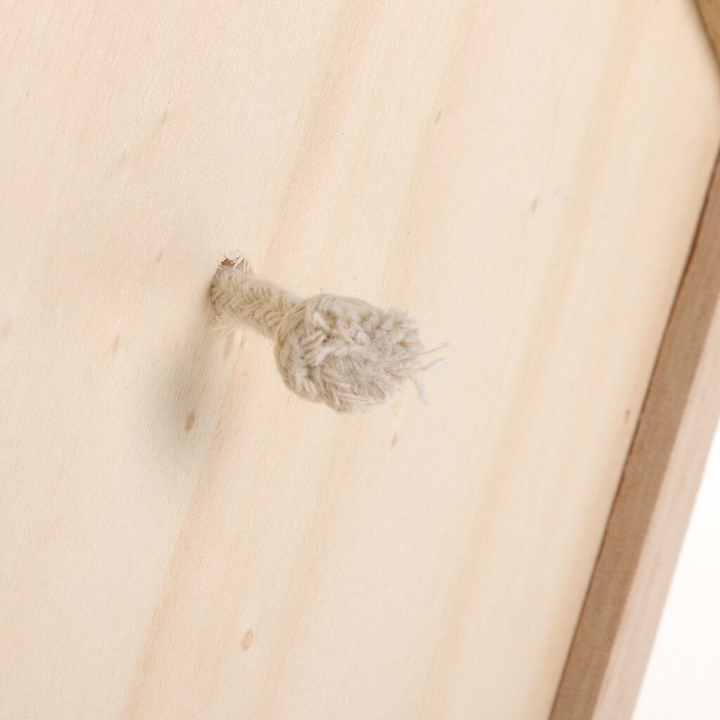 Houten Vogel Feeder Huis Vogelhuisje Opknoping Nest Feeder Met Dak Huis Tuin Yard Decoratie Outdoor Huisdier Decors Hexagon Vormige