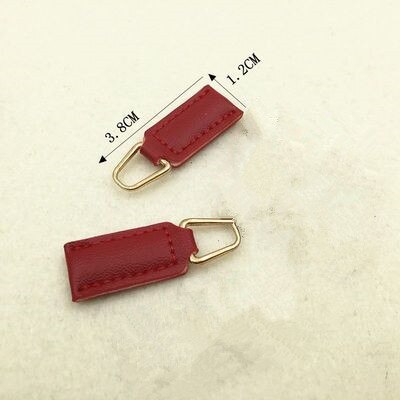 2 Stuks Pu Leer Rits Pull Tab Voor Tassen Garment Rugzak Accessoires Diy Rits Puller End Afneembare Clip Zip Hoofd slider: F