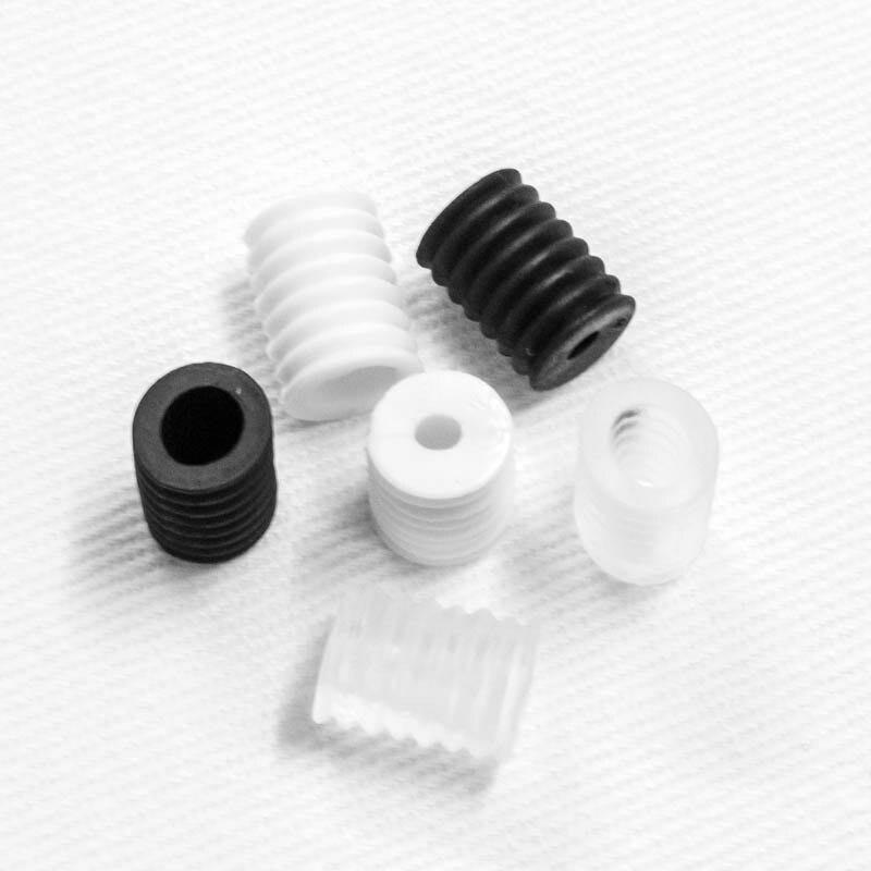 100 stk. snorlås silikone skridsikker elastisk snorjustering snore skifter spændeperler tilbehør