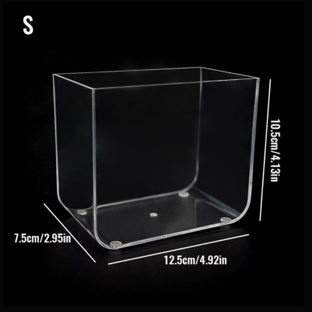 Small Nano Tall Rimless Tank, Small Glass Fish Tank, Small Betta Fish Tank, Small Aquarium, Min Aquarium, Betta Tank: WHITE