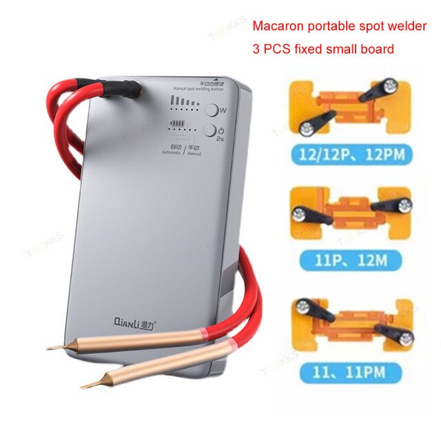 Qianli Macaron Draagbare Puntlassen Machine Voor Iphone 11/12 Serie Batterij Flex Solderen Repair Tool Automatische/Handmatige: 110v / Full set