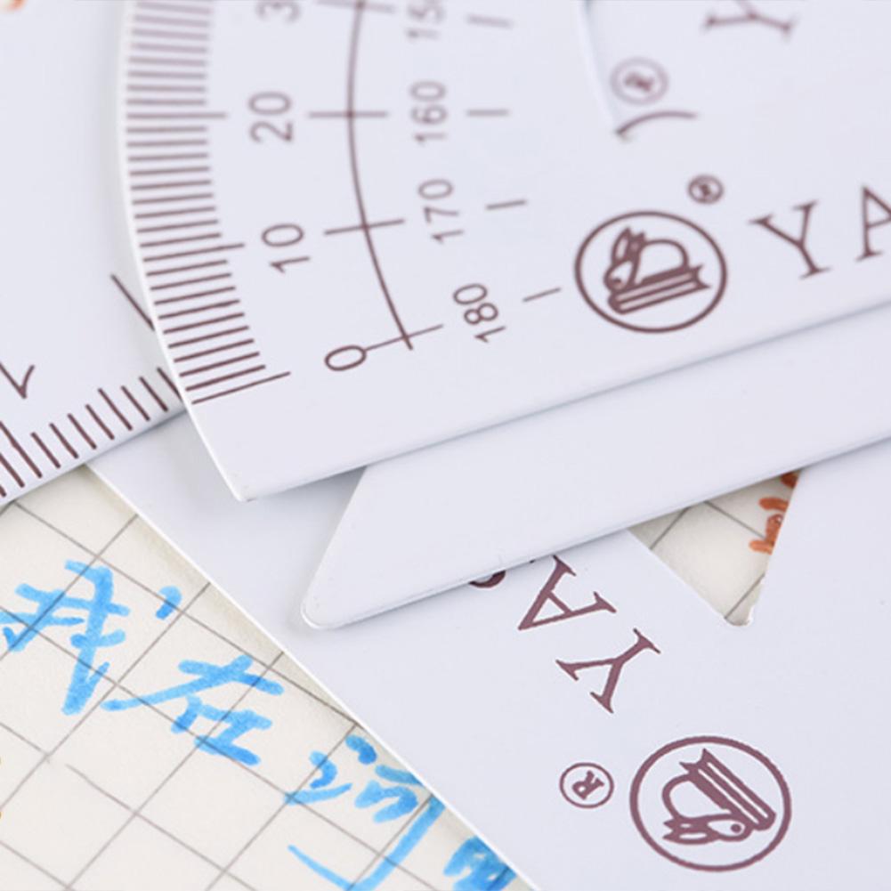 4Pcs Straight Triangle Ruler Protractor Tool Student Stationery School Supplies