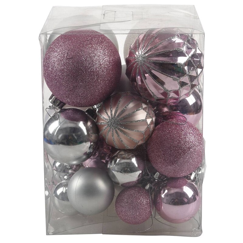50 Pcs Hristmas Boom Decor Bal Ornamenten Onbreekbaar Thuis Kerstversiering Boom Ballen: Silver