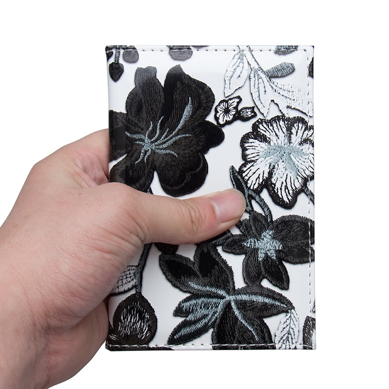 Zongshu brand passport holder flower leaf printing style women travel passport case Man passport Cover