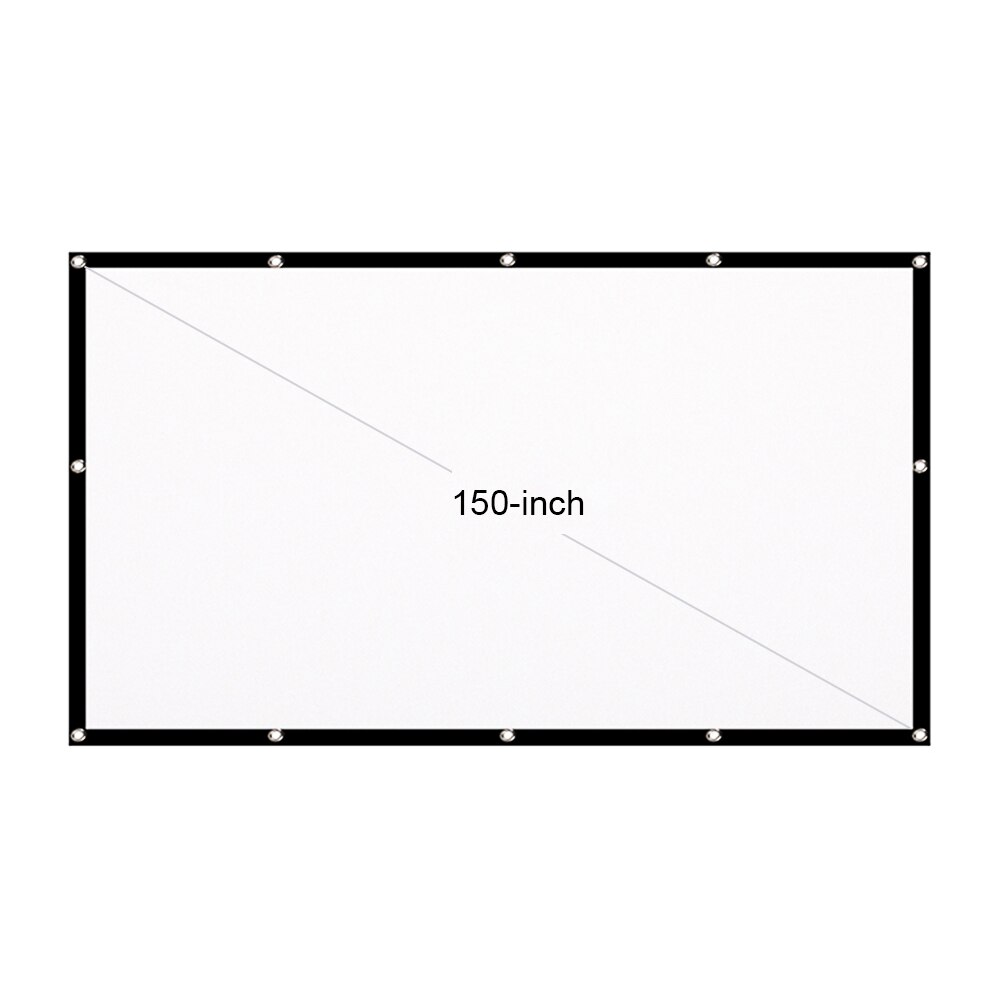 60 70 80 100 120 150 inch Portable HD Projector Screen 16:9 Projection Screen Foldable Thick Durable for Outdoor Home Theater