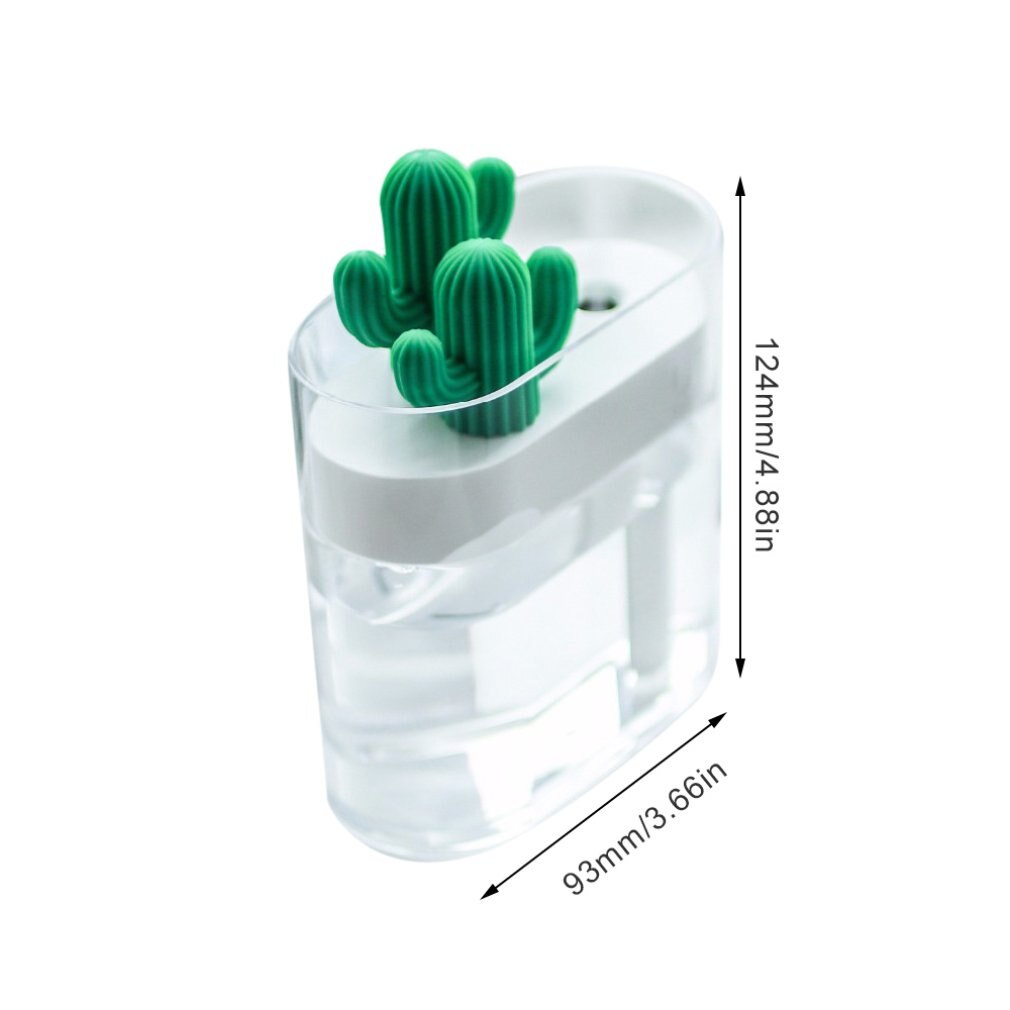 Cactus Usb Humidifier Mini Air Humidifier With Colorful Led Light Essential Oil Diffuser Home Office