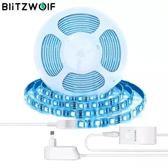BlitzWolf BW-LT11 2 M/5 M Smart APP Controle RGBW LED Light Strip Kit of 1M Strip Licht extension Plus EU US Plug LED Strip Licht