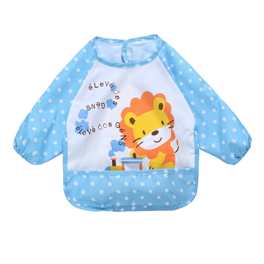 Heißer Baby Lätzchen Kleinkind Jungen Mädchen Langarm Brief Wasserdichte Fütterung Kunst Schürze Bib Baby Zeug Smock babador bandana yl: B