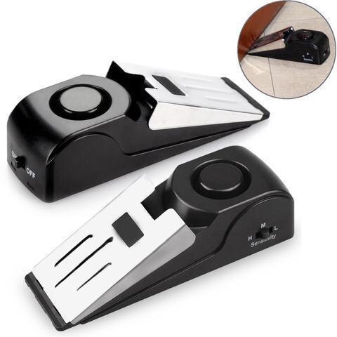 Mini Draadloze Vibratie Alarm 120dB Deur Stop Alarm Voor Thuis Wedge Vormige Stopper Alert Beveiligingssysteem Block Blokkeren Systeem