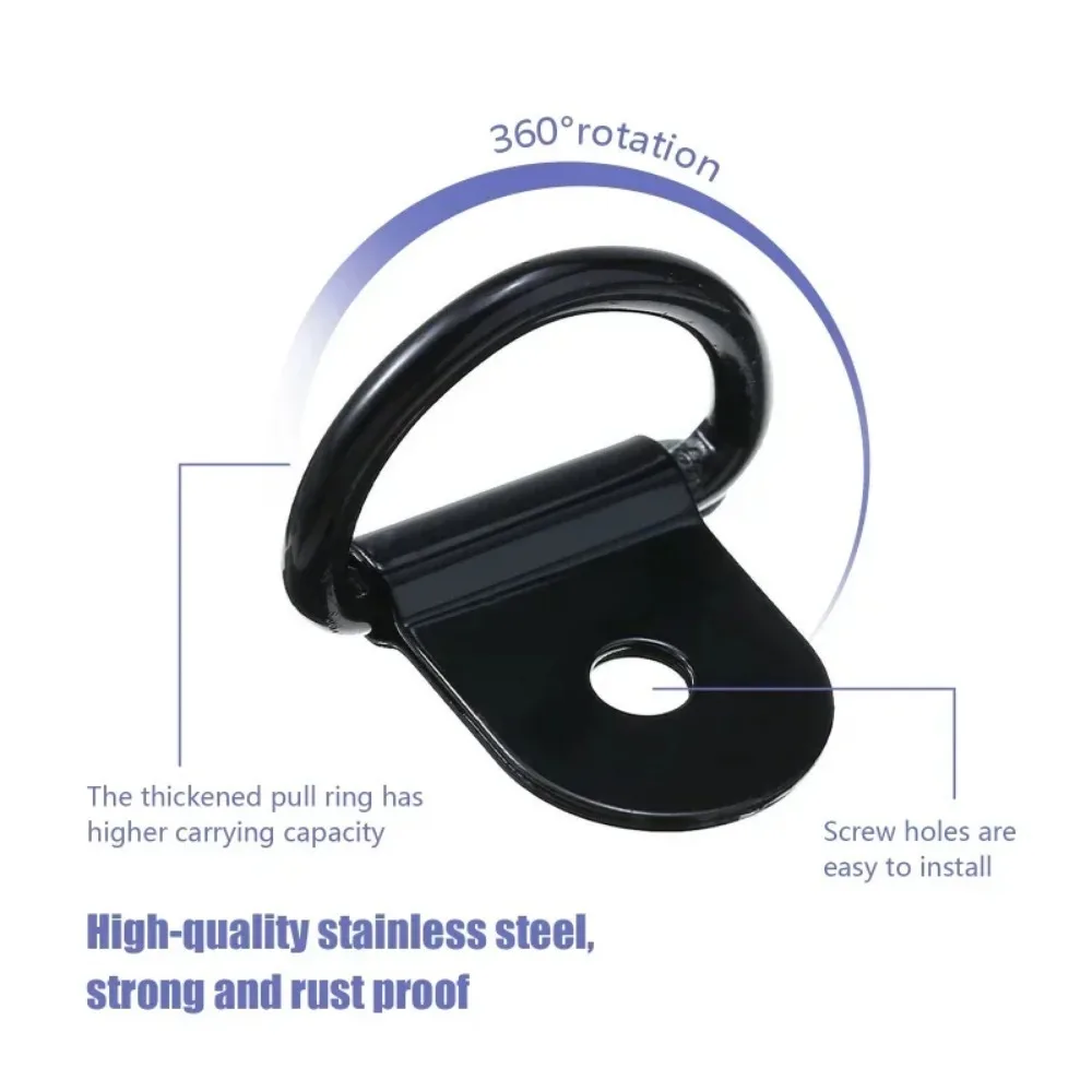 10pz D anelli cravatta giù ancore squillare tiro gancio anello di ancoraggio in acciaio inossidabile carico adatto per auto barca carico trailer veicoli RV furgone