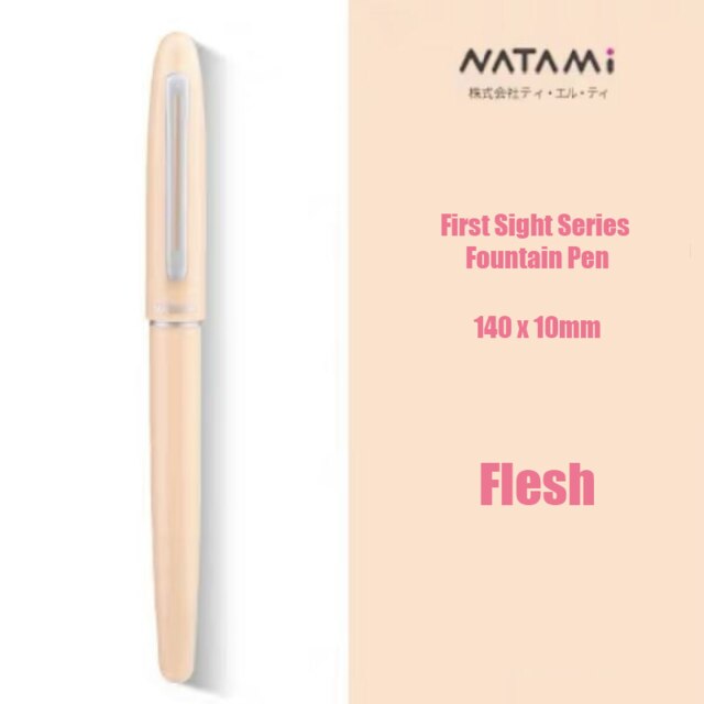 1pcs Japan NATAMI Fountain Pen First Sight Serise buy 1 get 1 ink sac Student Office 6 colors availabe: Flesh