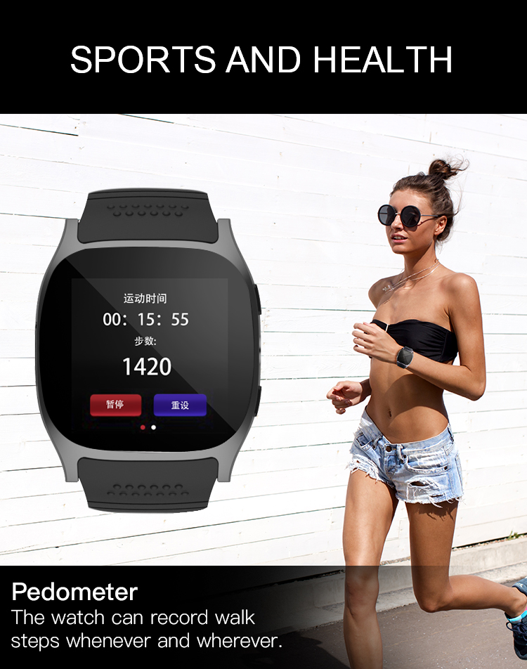Montre Intelligente Bluetooth Fashion,Mise À Niveau F57L Surveillance De La Glycémie Smartwatch