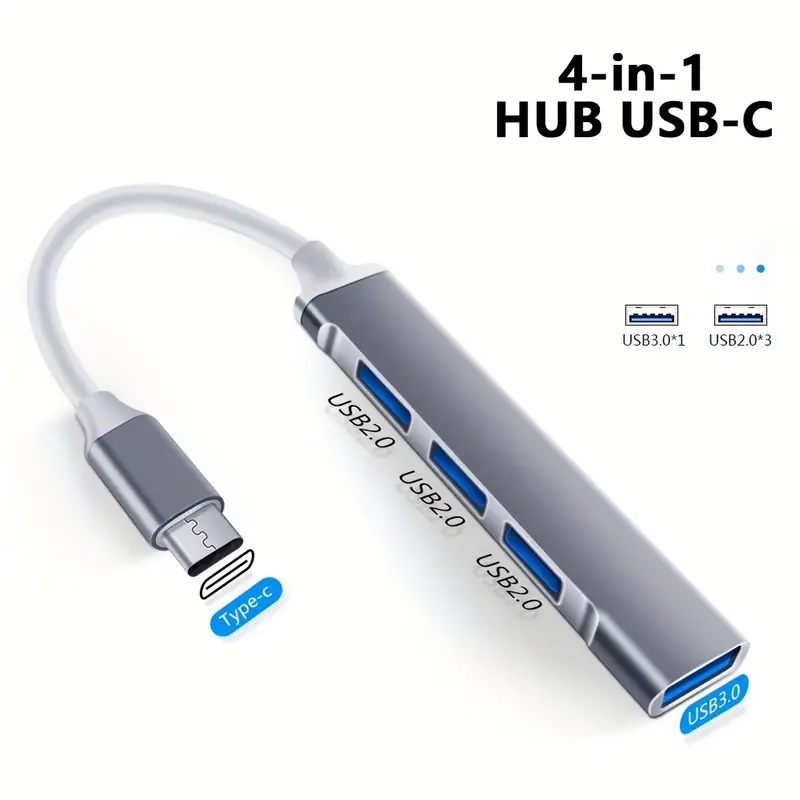 4-portowy rozdzielacz wieloportowy typu C HUB 3.0 USB 3.1 Adapter OTG do Xiaomi Lenovo Macbook 13 15 Air Pro PC Akcesoria komputerowe