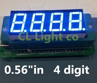 0.56inch 4bit Common anode Digital Tube BLUE LED Digit Display 7 Segment 0.5inch 0.5 0.56 inch 0.56'' 0.56in. 4 Four bit