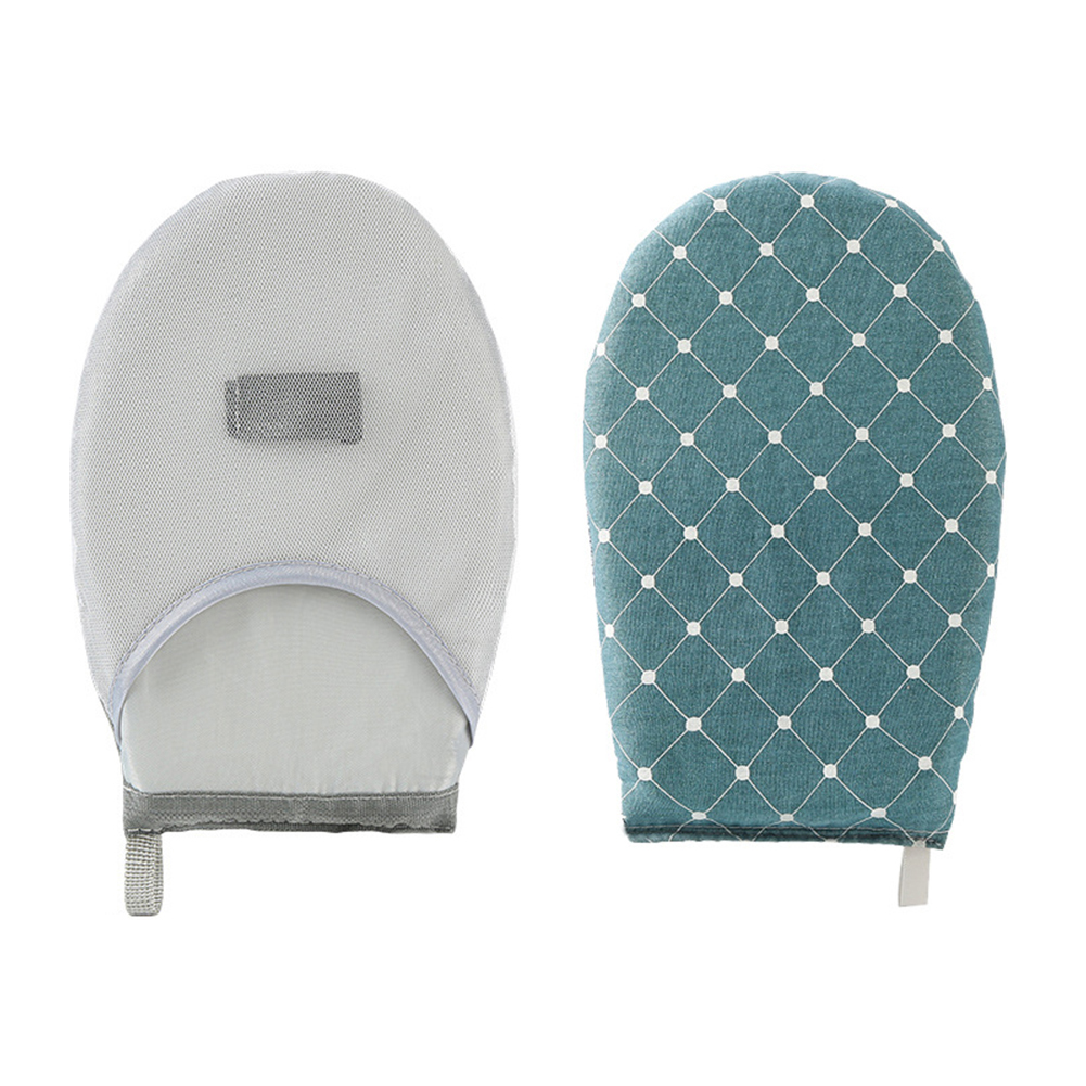 Tabla de planchar de mano de tela, guantes de planchado a vapor resistentes al calor, manopla de vapor para tienda de ropa: Blanco