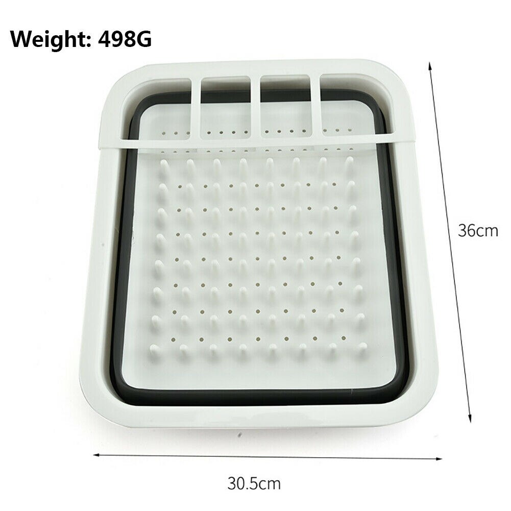 Escurridor de platos plegable, platos grandes y plegables