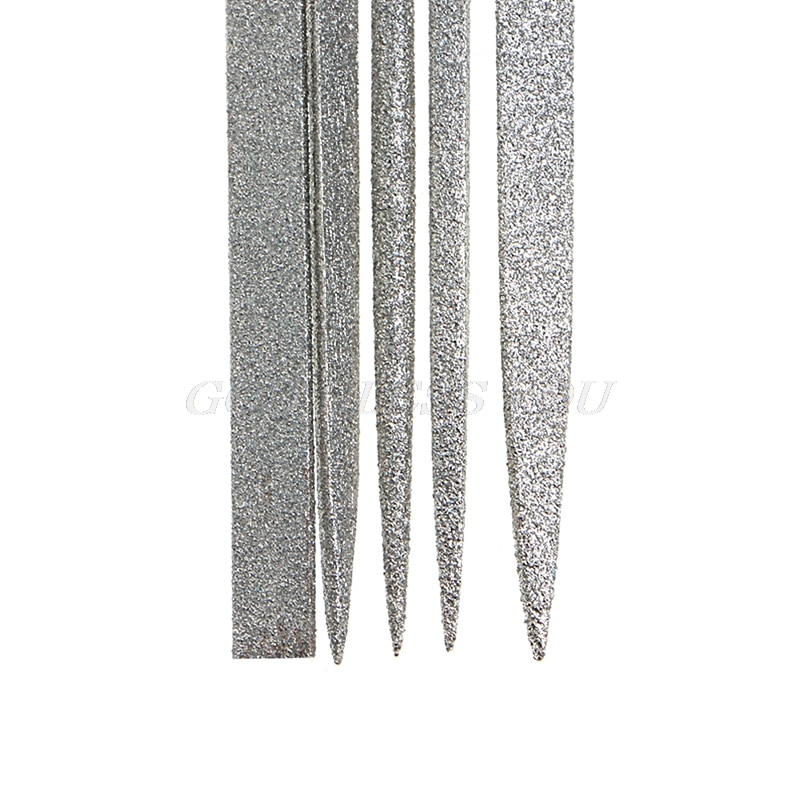 Kit de limas de aguja para tallado de joyería, herramienta de artesanía de madera, piedra de vidrio, diamante, 5 uds., ,