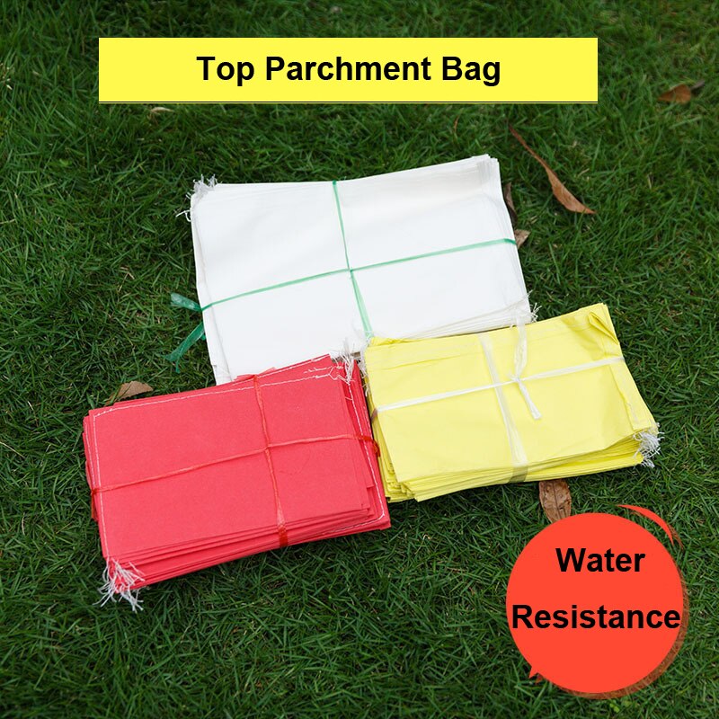 Agriculture Corn Wheat Pollination Isolation Parchment Bag 100PCS-Packs White Red Yellow Available Hybrid Breeding Cover Bag